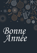 bonne ann&eacute;e 2026 festive avec &eacute;toiles et f&ecirc;te
